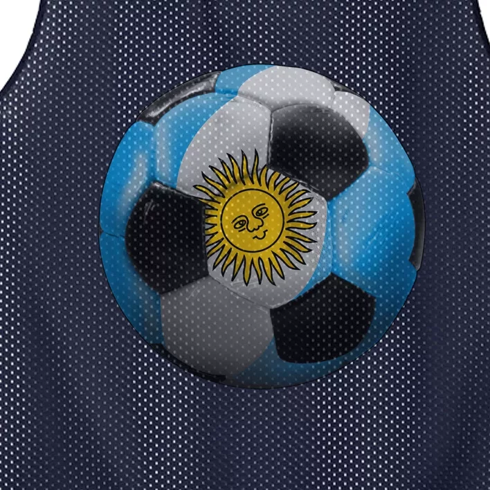 Argentina Glow Soccer Ball Logo Mesh Reversible Basketball Jersey Tank