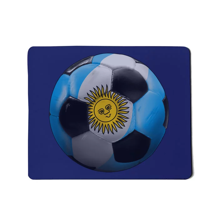 Argentina Glow Soccer Ball Logo Mousepad