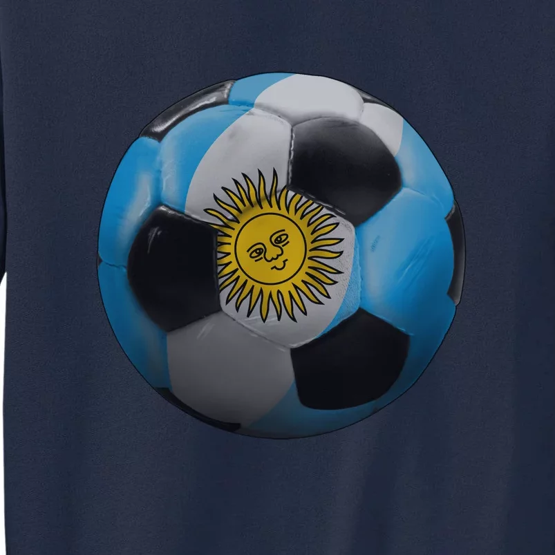 Argentina Glow Soccer Ball Logo Tall Sweatshirt