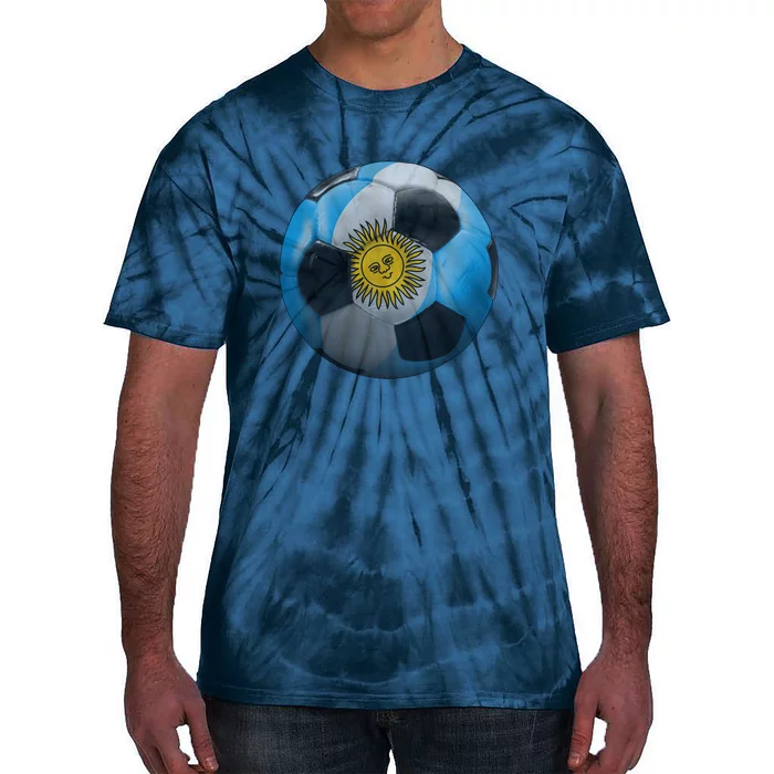 Argentina Glow Soccer Ball Logo Tie-Dye T-Shirt