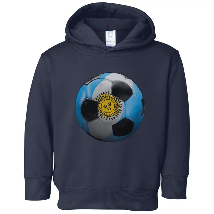 Argentina Glow Soccer Ball Logo Toddler Hoodie