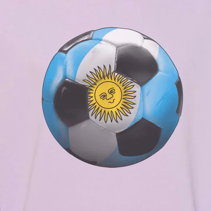 Argentina Glow Soccer Ball Logo Garment-Dyed Sweatshirt