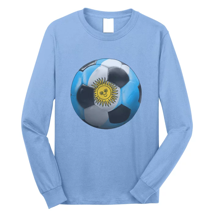 Argentina Glow Soccer Ball Logo Long Sleeve Shirt