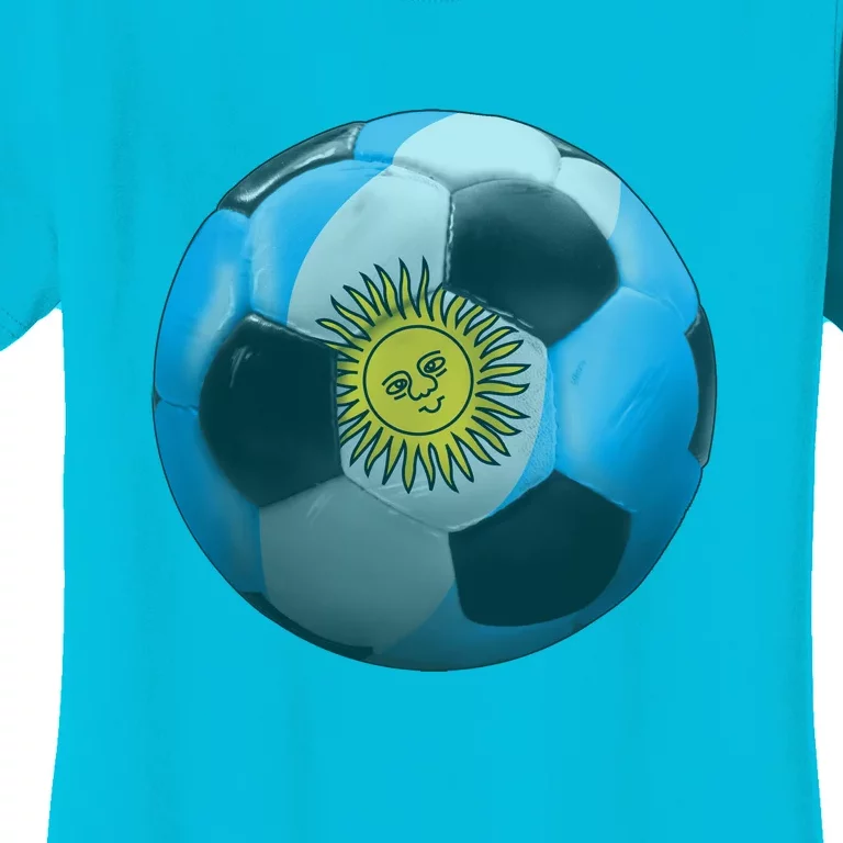 Argentina Glow Soccer Ball Logo Women's T-Shirt