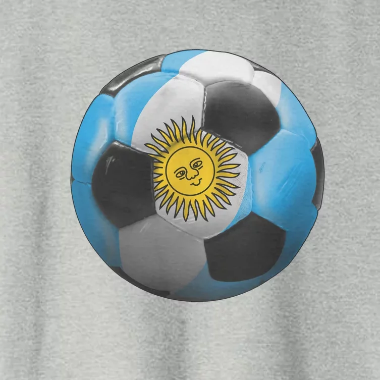 Argentina Glow Soccer Ball Logo Women's Crop Top Tee