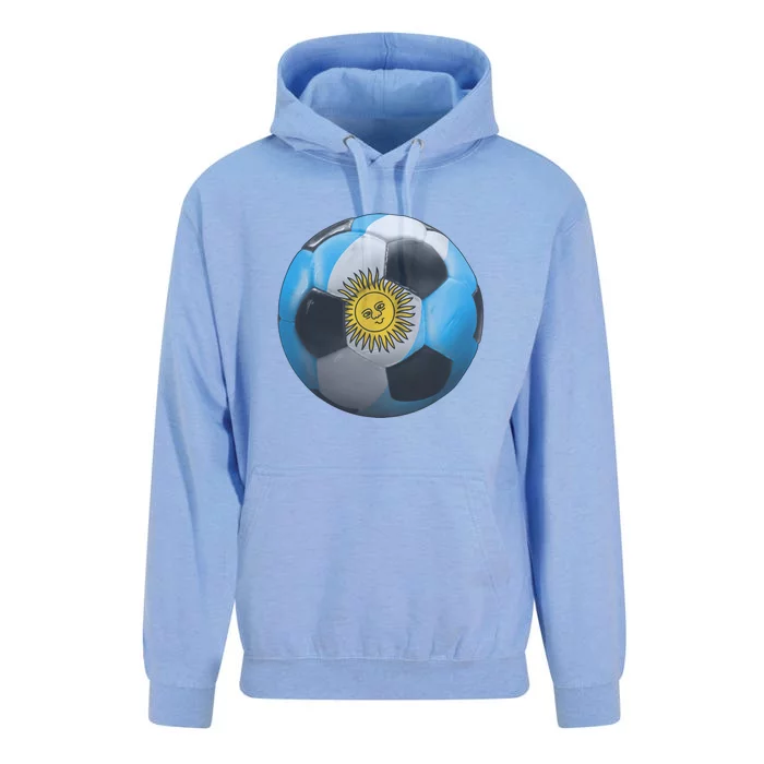 Argentina Glow Soccer Ball Logo Unisex Surf Hoodie