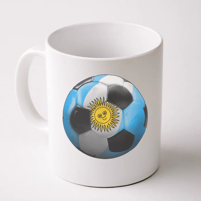 Argentina Glow Soccer Ball Logo Front & Back Coffee Mug