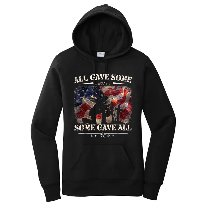 All Gave Some Some Gave All Veteran & Memorial's Day Women's Pullover Hoodie