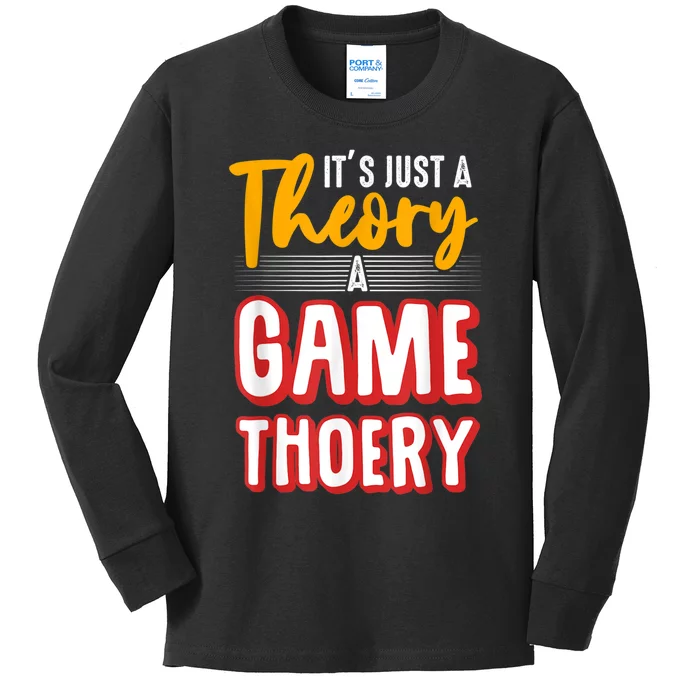 A Game Theory Student Mathematician Logical Thinker Kids Long Sleeve Shirt