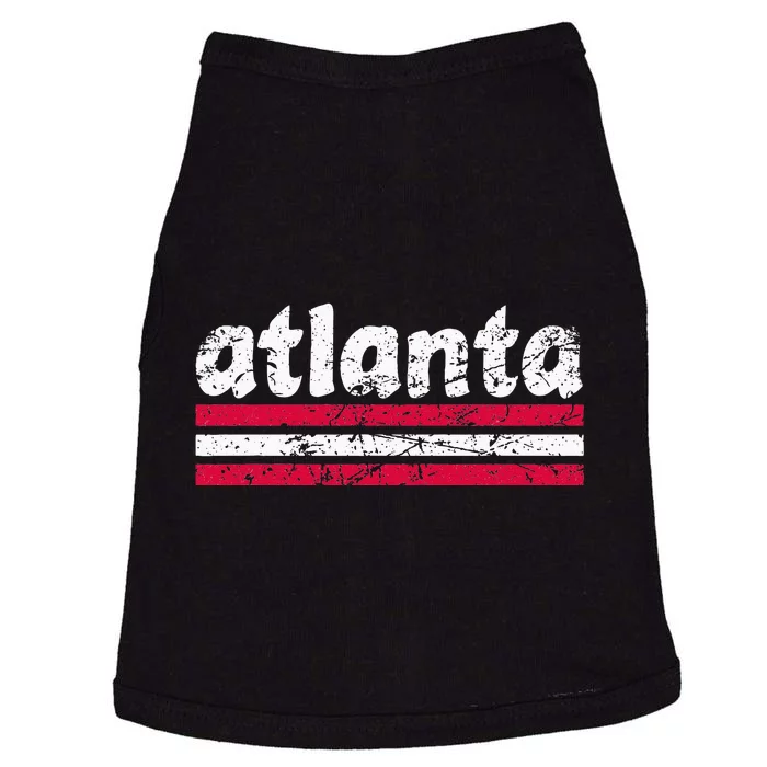 Atlanta Georgia Three Stripe Vintage Weathered Doggie Tank