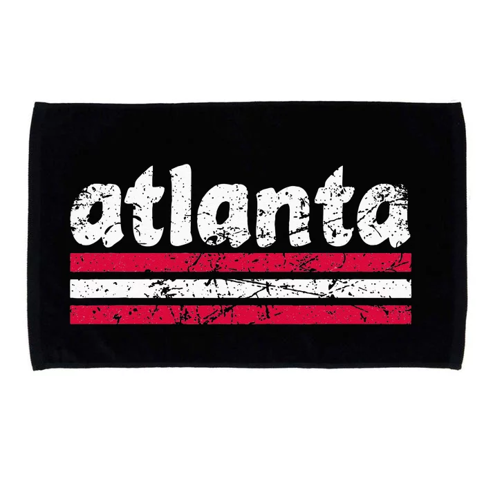 Atlanta Georgia Three Stripe Vintage Weathered Microfiber Hand Towel