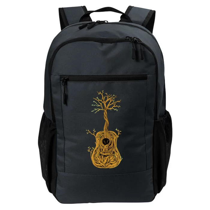 Acoustic Guitar Tree Of Life Guitar Player Nature Guitarist Daily Commute Backpack