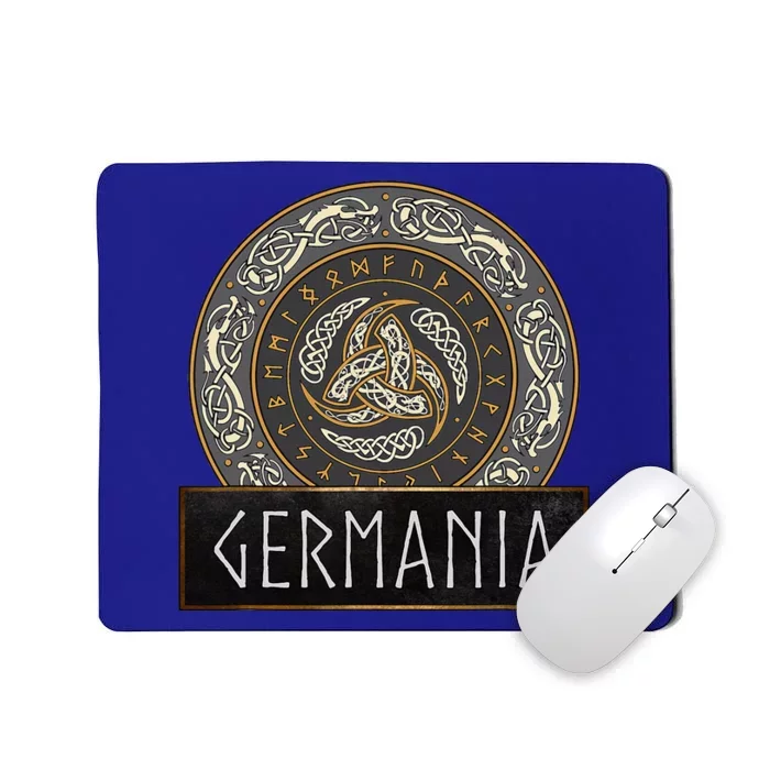 Ancient Germania Triskelion With Runes Mousepad