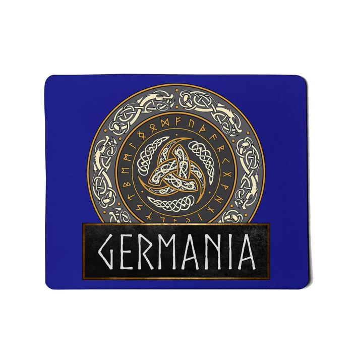 Ancient Germania Triskelion With Runes Mousepad