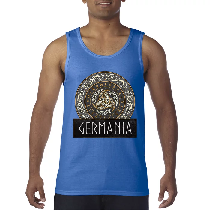 Ancient Germania Triskelion With Runes Tank Top