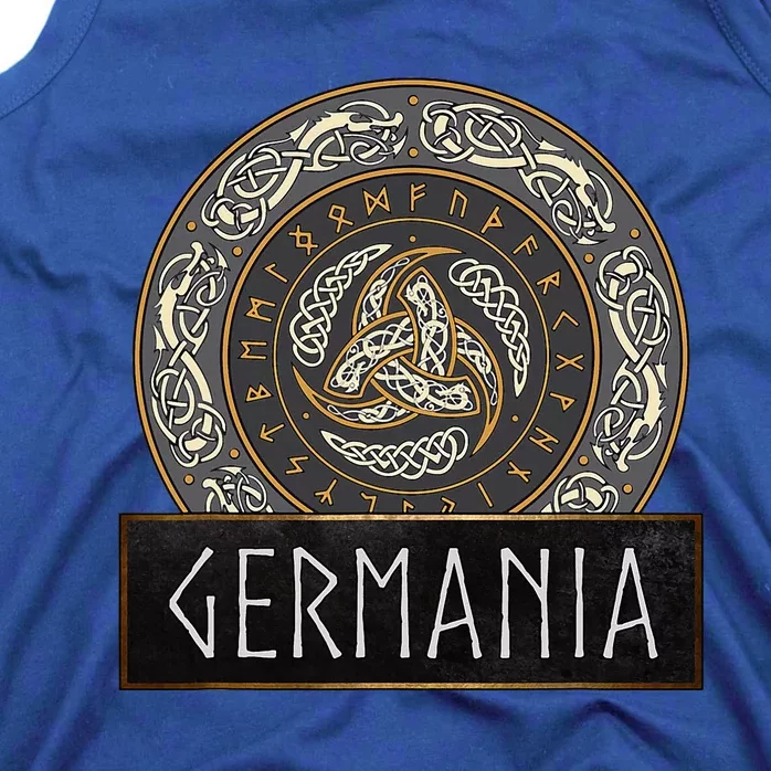 Ancient Germania Triskelion With Runes Tank Top