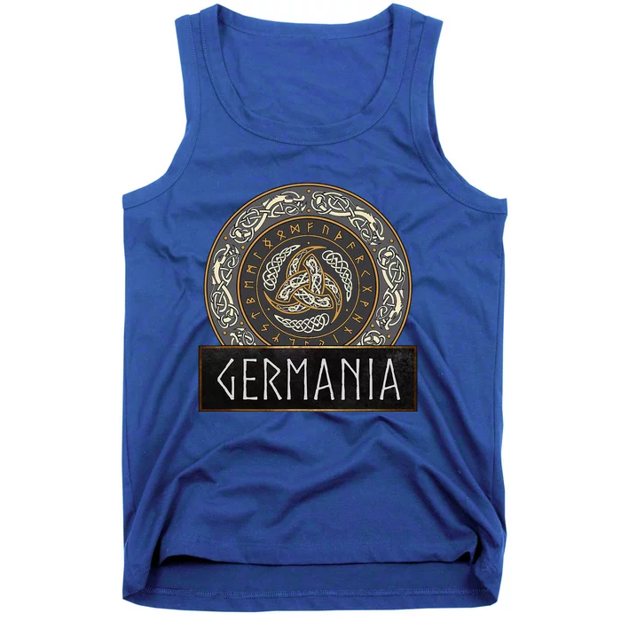 Ancient Germania Triskelion With Runes Tank Top