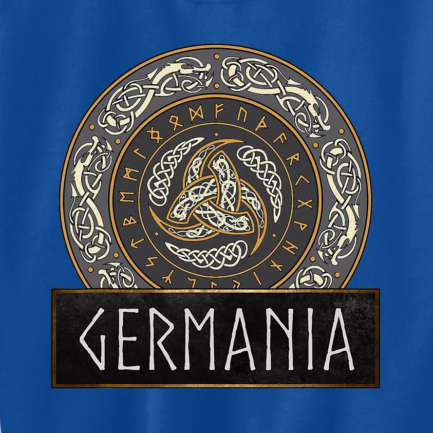 Ancient Germania Triskelion With Runes Kids Sweatshirt