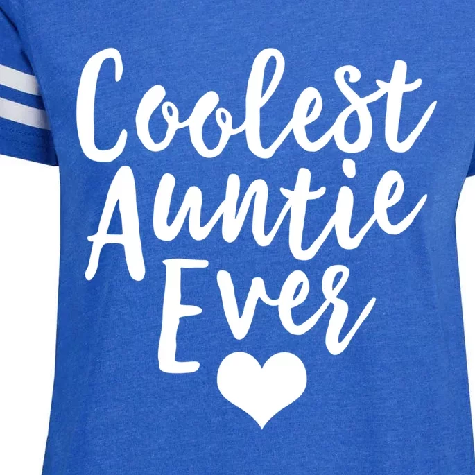 Aunt Gift The Coolest Auntie Ever Gift Enza Ladies Jersey Football T-Shirt