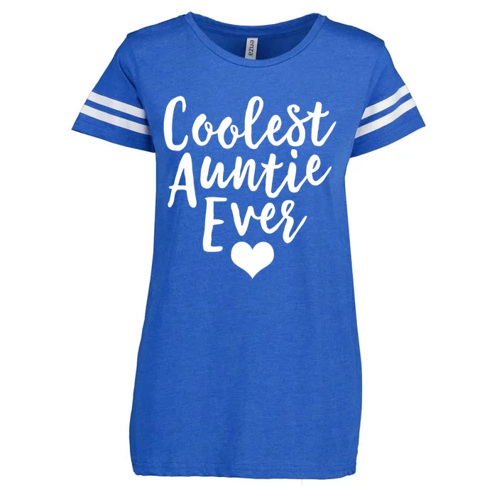 Aunt Gift The Coolest Auntie Ever Gift Enza Ladies Jersey Football T-Shirt