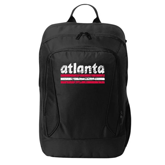 Atlanta Georgia Three Stripe Vintage Weathered City Backpack