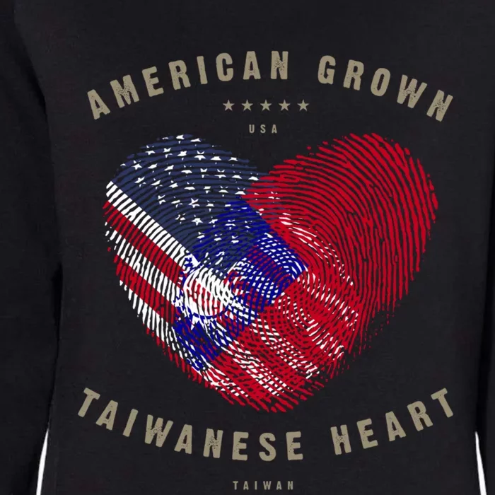 American Grown Taiwanese Heart Love Taiwan Flag Gift Womens California Wash Sweatshirt