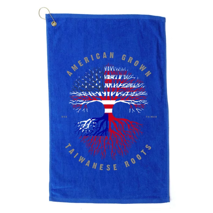 American Grown Taiwanese Roots Taiwan Flag Cute Gift Platinum Collection Golf Towel