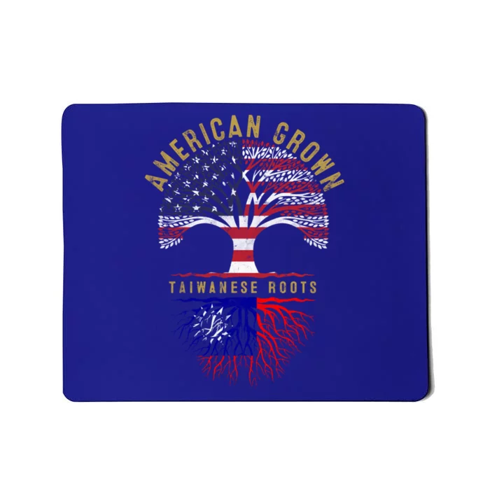 American Grown Taiwanese Roots Tree Flag Family Heritage Gift Mousepad