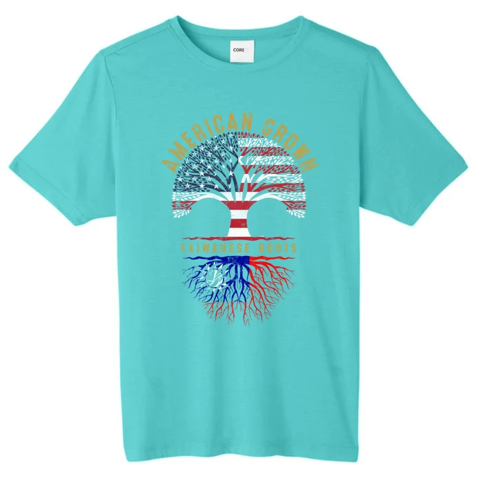 American Grown Taiwanese Roots Tree Flag Family Heritage Gift ChromaSoft Performance T-Shirt