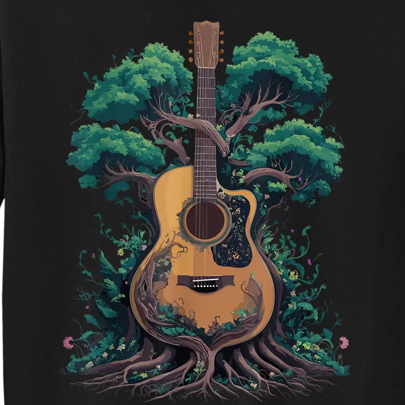 Acoustic Guitar Tree Musician Guitarist Sweatshirt