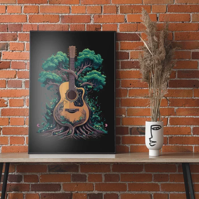 Acoustic Guitar Tree Musician Guitarist Poster