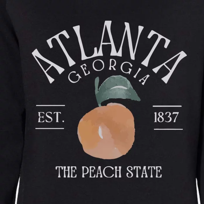 Atlanta Georgia The Peach State Womens California Wash Sweatshirt