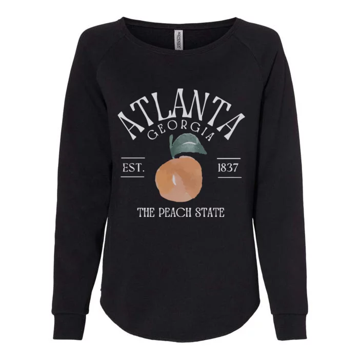 Atlanta Georgia The Peach State Womens California Wash Sweatshirt