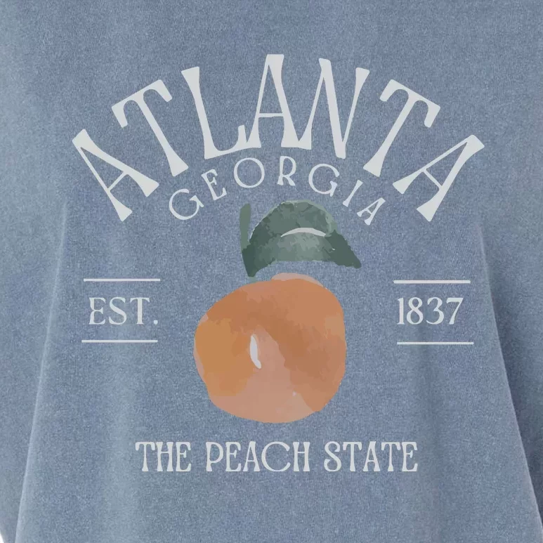 Atlanta Georgia The Peach State Garment-Dyed Women's Muscle Tee