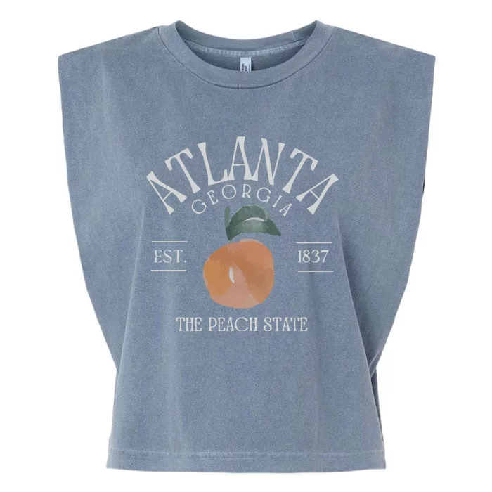 Atlanta Georgia The Peach State Garment-Dyed Women's Muscle Tee