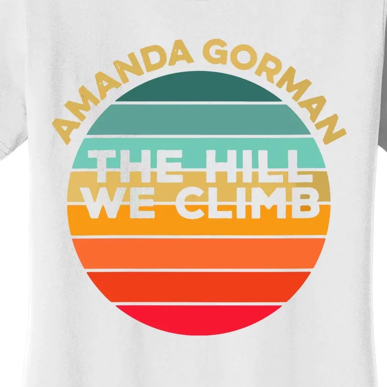 Amanda Gorman The Hill We Climb Inauguration Poem January 20 Vneck Women's T-Shirt