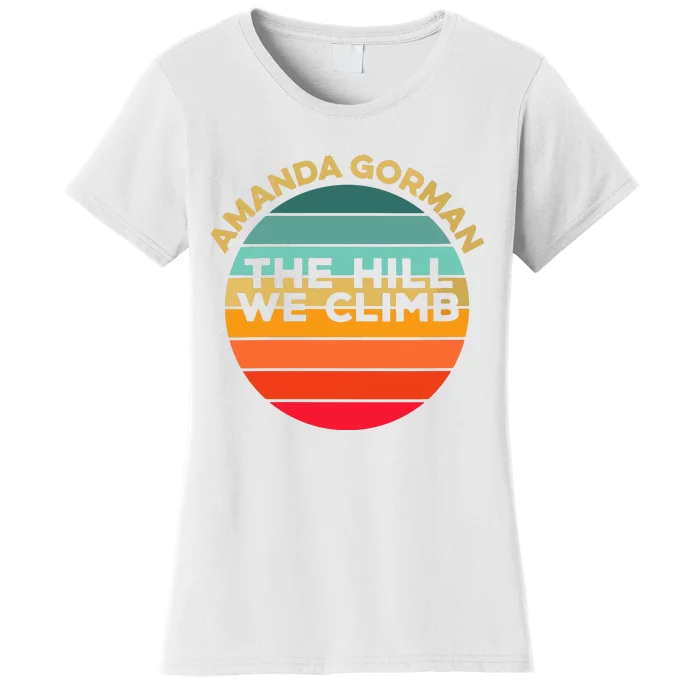 Amanda Gorman The Hill We Climb Inauguration Poem January 20 Vneck Women's T-Shirt