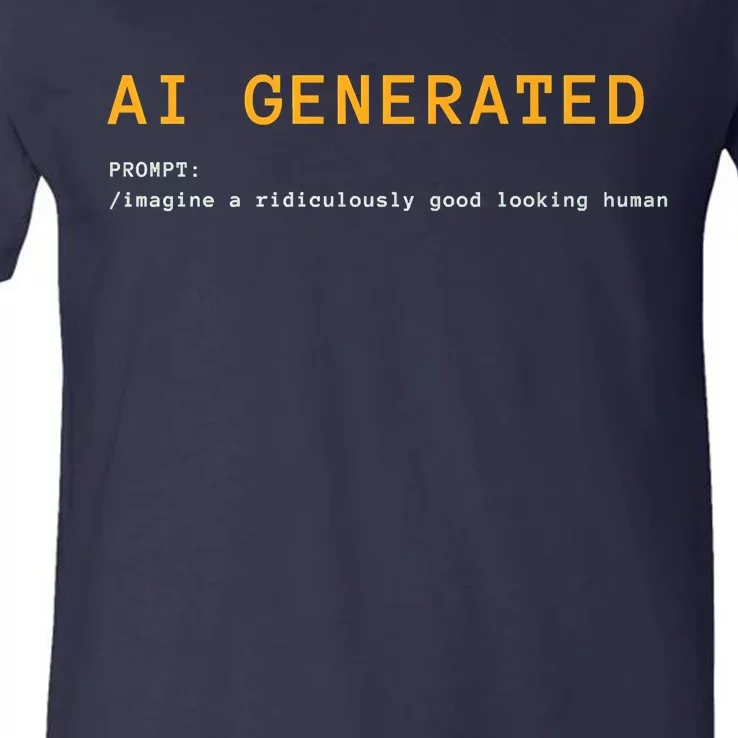 AI Generated Tee Premium V-Neck T-Shirt