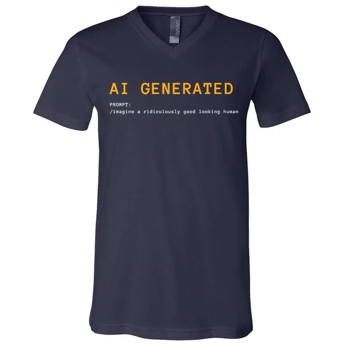 AI Generated Tee Premium V-Neck T-Shirt