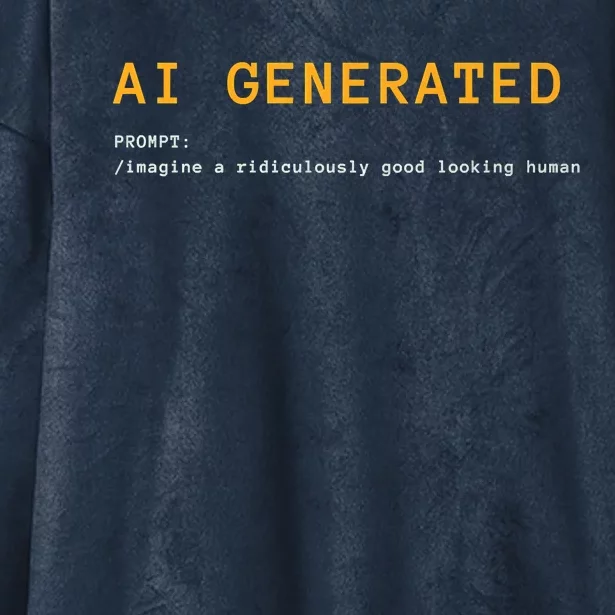 AI Generated Tee Premium Hooded Wearable Blanket