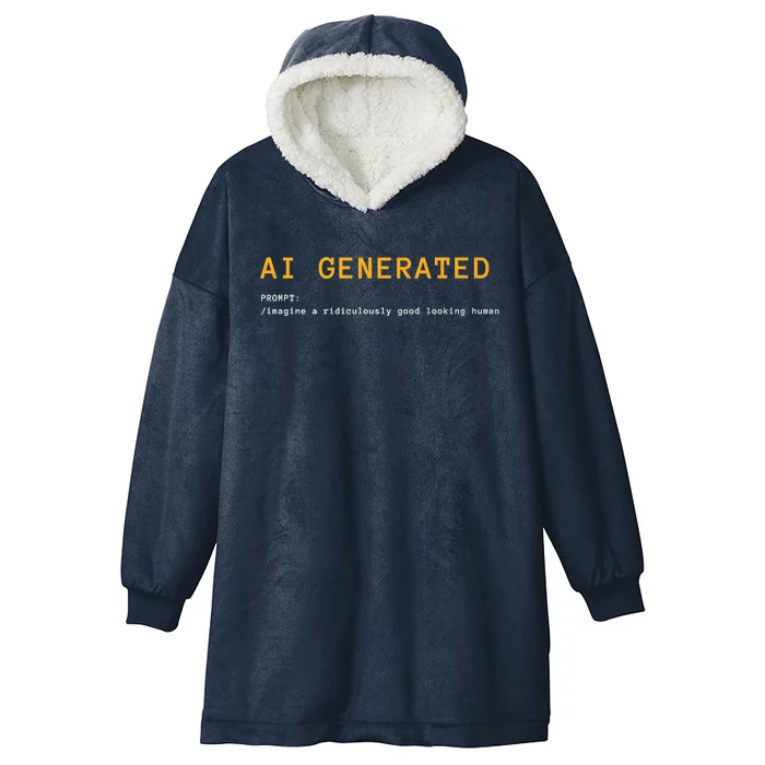 AI Generated Tee Premium Hooded Wearable Blanket