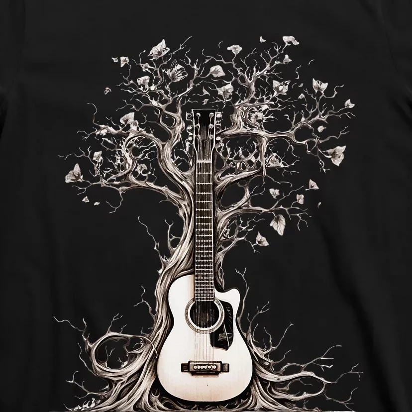 Acoustic Guitar Tree Of Life Nature Of Music Guitarist T-Shirt