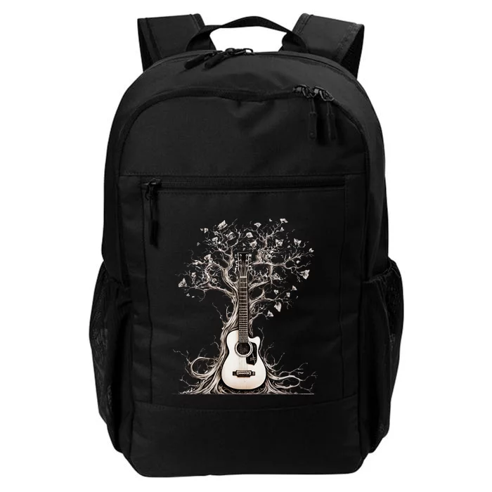 Acoustic Guitar Tree Of Life Nature Of Music Guitarist Daily Commute Backpack