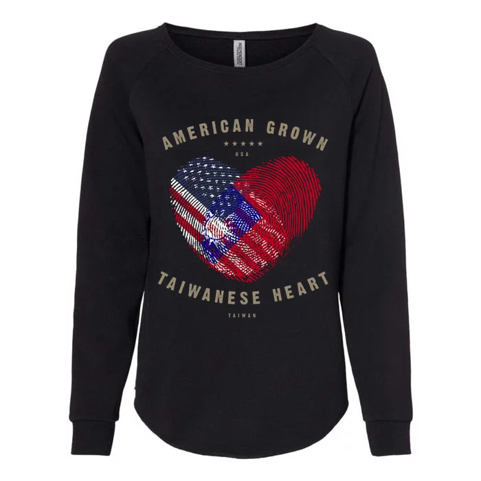 American Grown Taiwanese Heart Love Taiwan Flag Gift Womens California Wash Sweatshirt