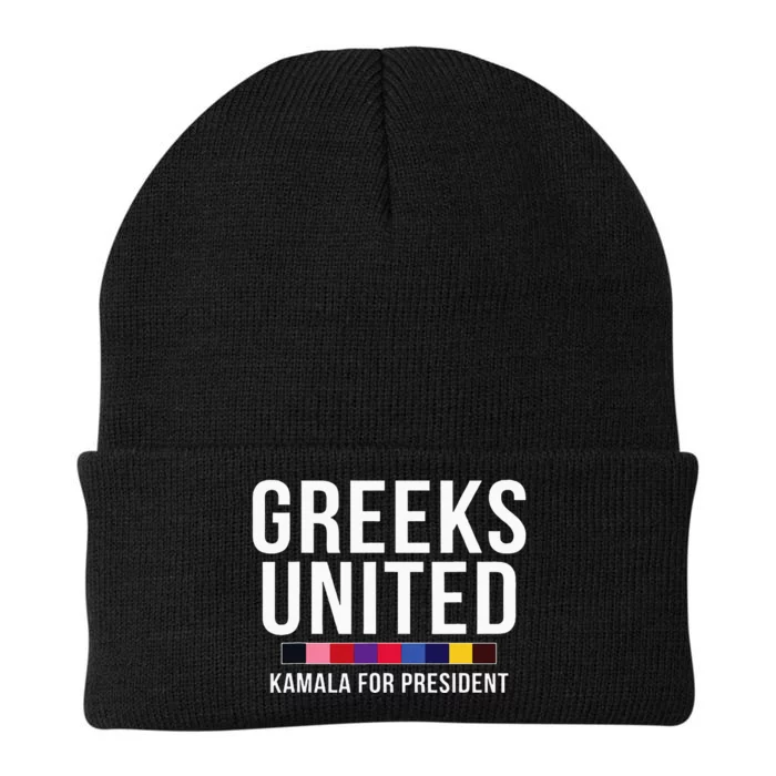 A Greeks United President Election Vote For Kamala Harris Knit Cap Winter Beanie