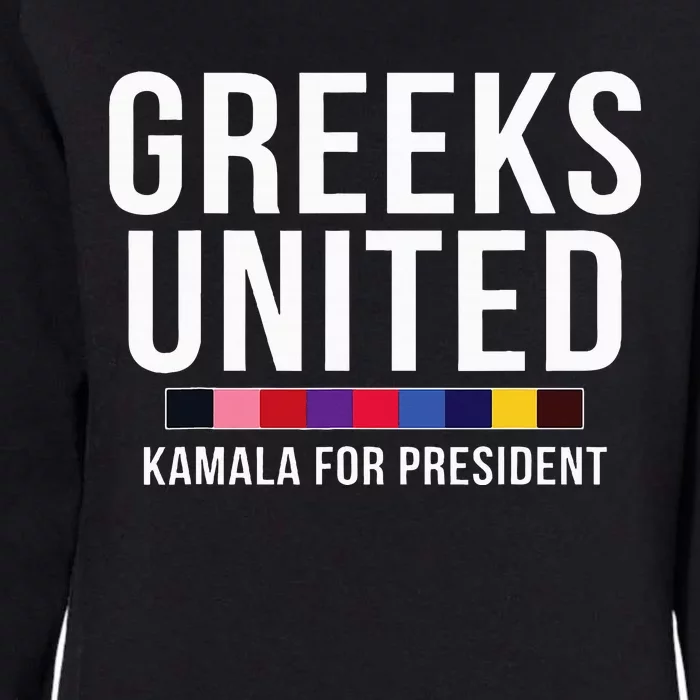 A Greeks United President Election Vote For Kamala Harris Womens California Wash Sweatshirt