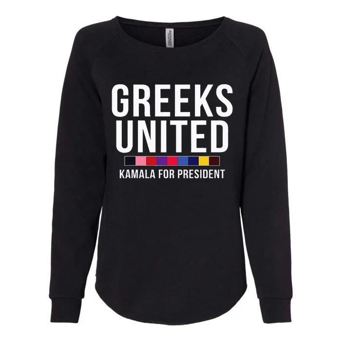 A Greeks United President Election Vote For Kamala Harris Womens California Wash Sweatshirt