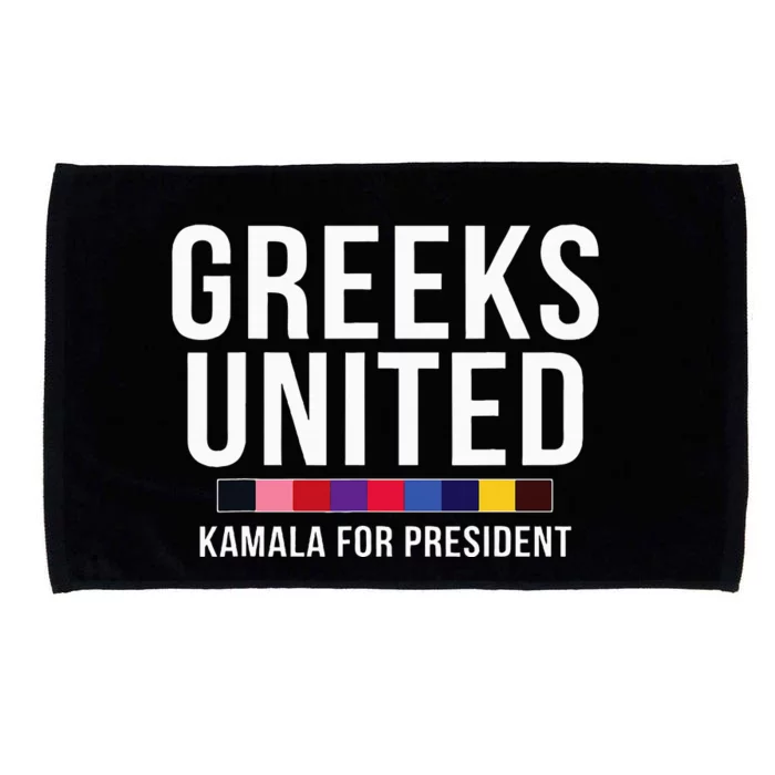 A Greeks United President Election Vote For Kamala Harris Microfiber Hand Towel