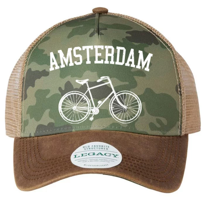 Amsterdam Gift Vintage Retro Bicycle Bike Netherlands Gift Legacy Tie Dye Trucker Hat