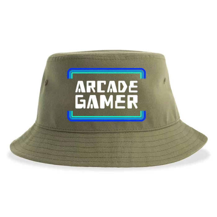 Arcade Gamer Video Games Player Retro Gaming Gamers Gift Sustainable Bucket Hat